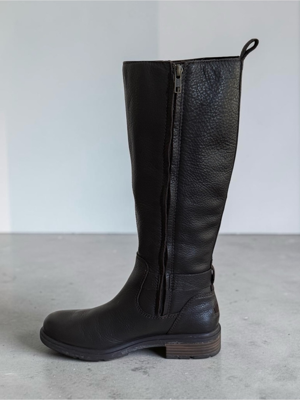 UGG Women’s Harrison Tall Leather Riding Boots Dark Brown 7.5 EUC! - Picture 2 of 12